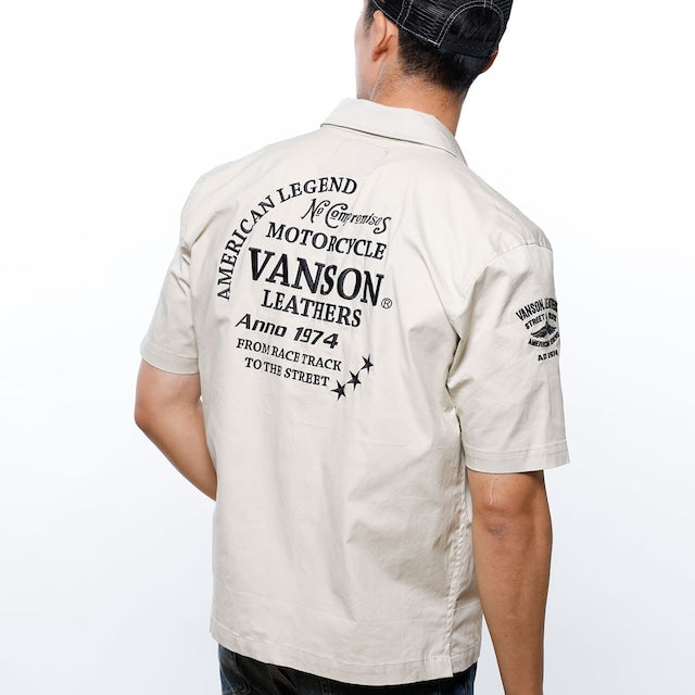 VANSON TVS2307S コットンワークシャツ – SHIFT UP-Moto Gear