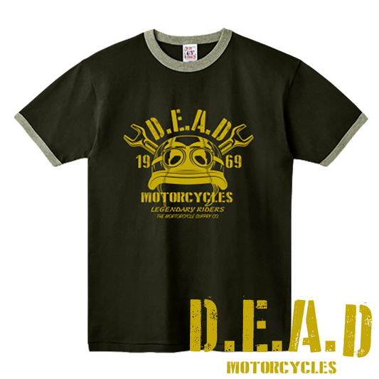 D.E.A.D motorcycles リンガーTシャツ(6.2オンス)